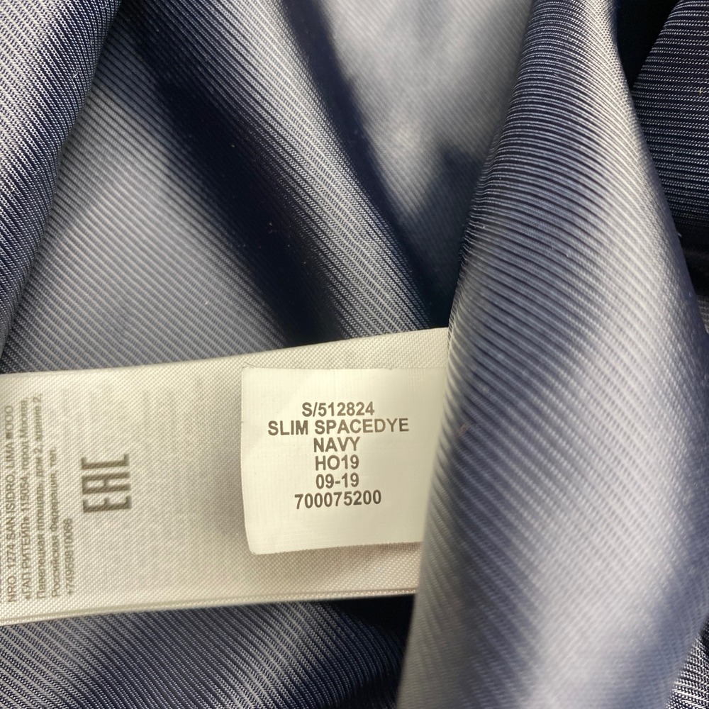 Banana Republic Mens 42R Slim Fit Spacedye Wool Silk Blazer Navy Birdseye - Picture 6 of 15